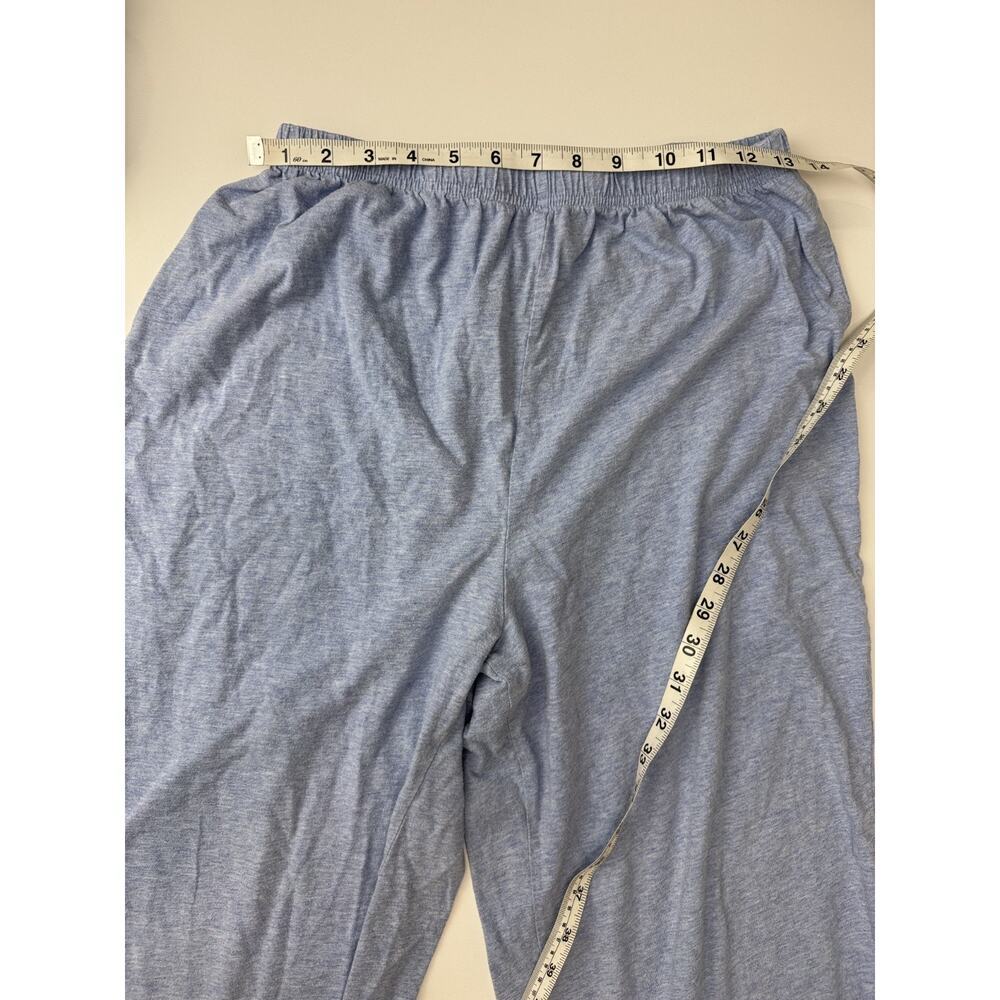 Charter Club Women's Pajamas Set 100% Cotton Blue Button-Up Flannel Cozy Medium - Picture 7 of 8